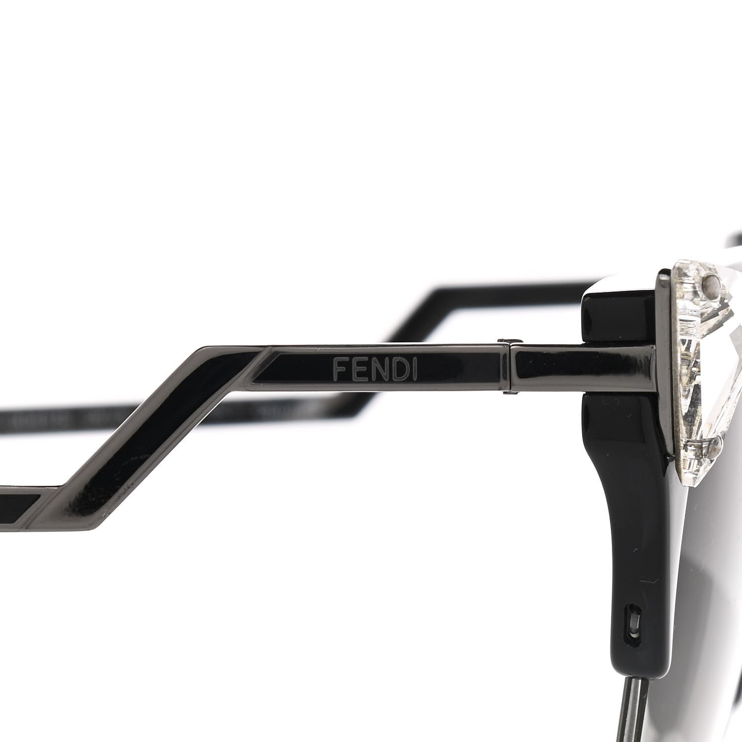 Fendi Iridia Cat Eye Sunglasses FF 0041/S Light Black 5 of 9
