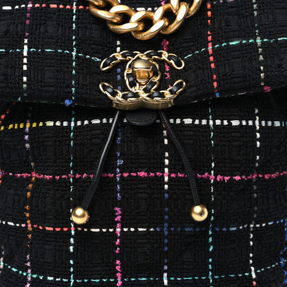 Chanel Tweed Quilted Chanel 19 Backpack Black Multicolor 8 of 10