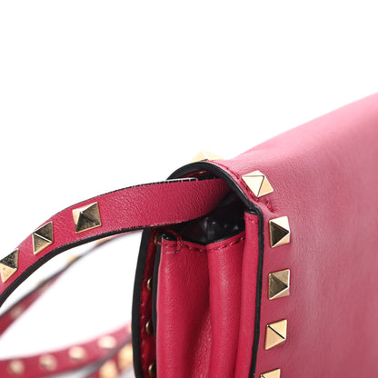 Valentino Garavani Vitello Mini Rockstud Flap Saddle Crossbody Bag Cyclamin 15 of 15