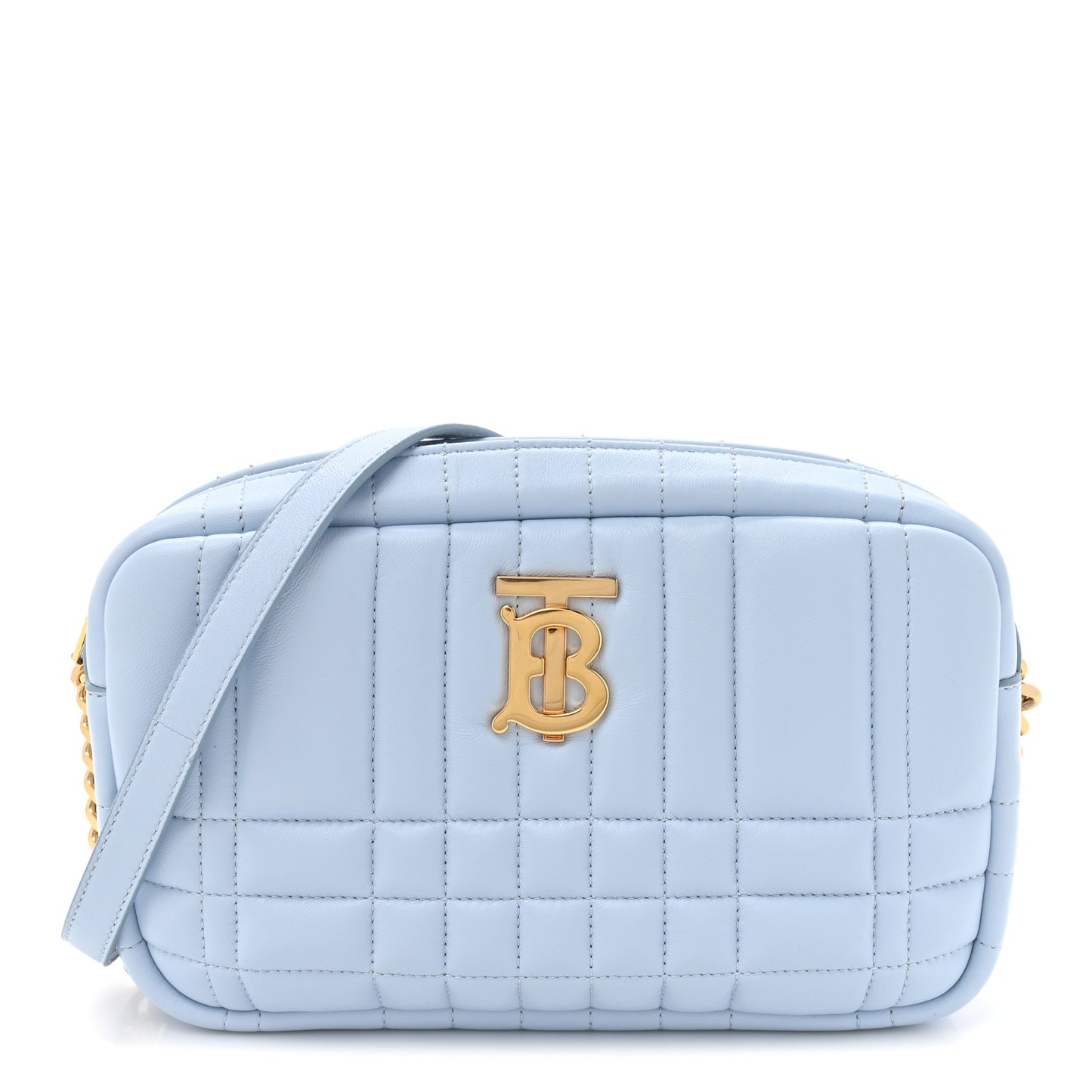 Calfskin Quilted Small Lola Camera Bag Pale Blue
