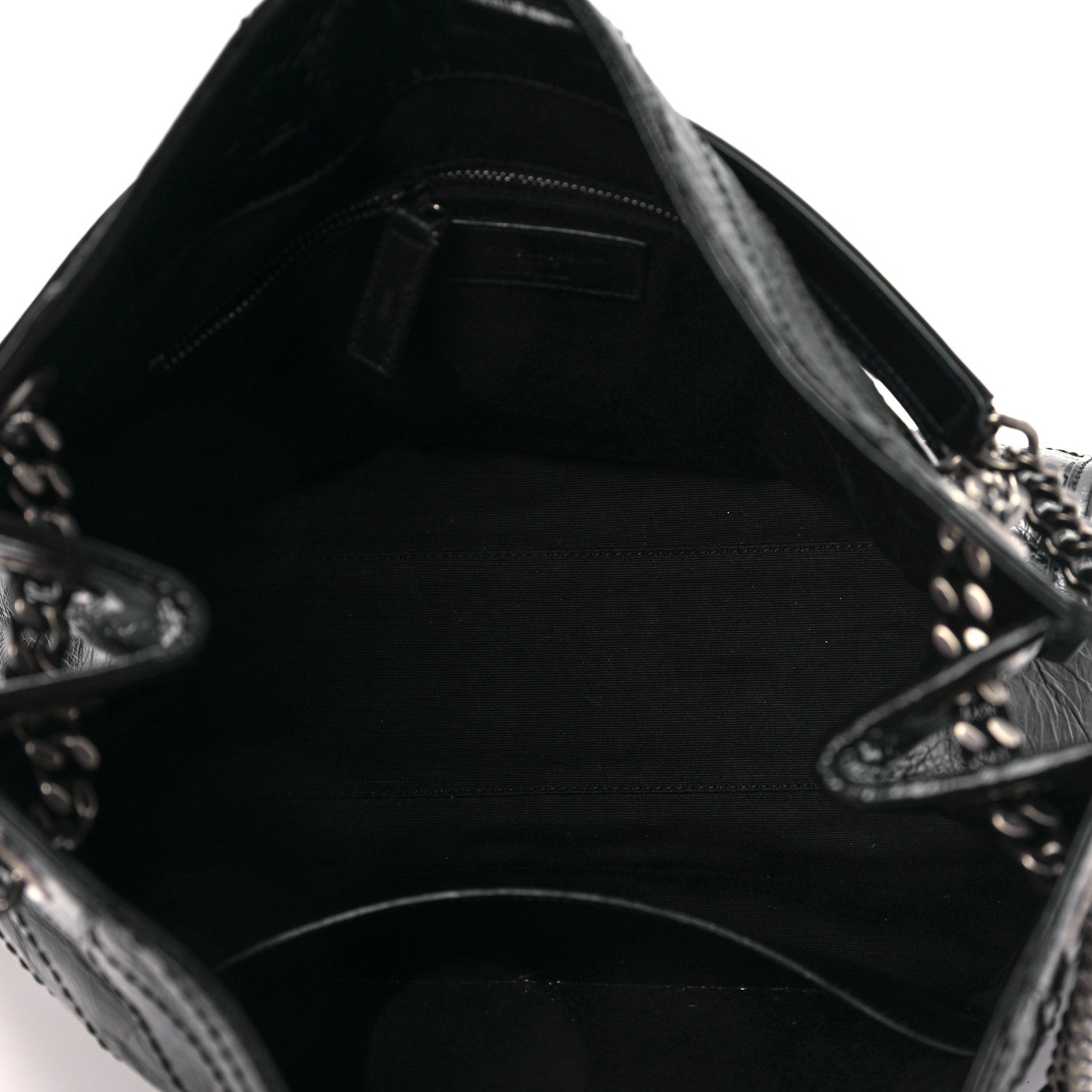 Saint Laurent Crinkled Calfskin Matelasse Monogram Medium Niki Shopper Tote Black 5 of 11