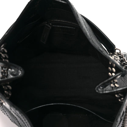 Saint Laurent Crinkled Calfskin Matelasse Monogram Medium Niki Shopper Tote Black 5 of 11