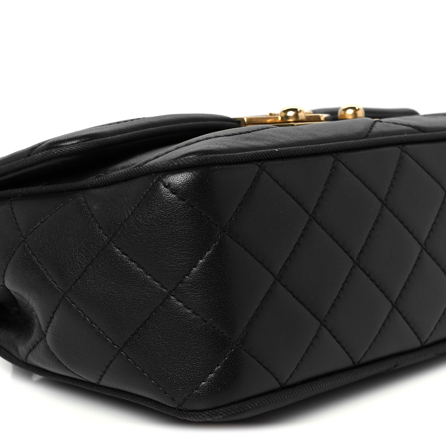 Chanel Lambskin Scallop Quilted Small Pagoda Flap Black 10 of 11