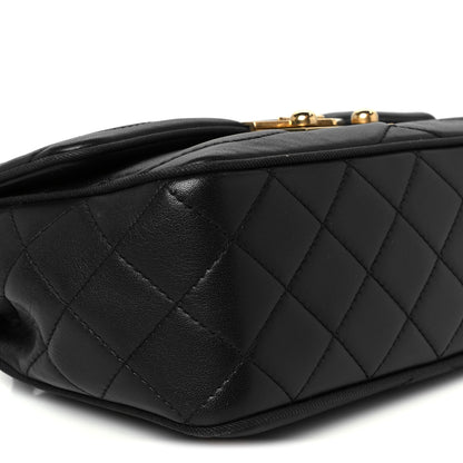 Chanel Lambskin Scallop Quilted Small Pagoda Flap Black 10 of 11