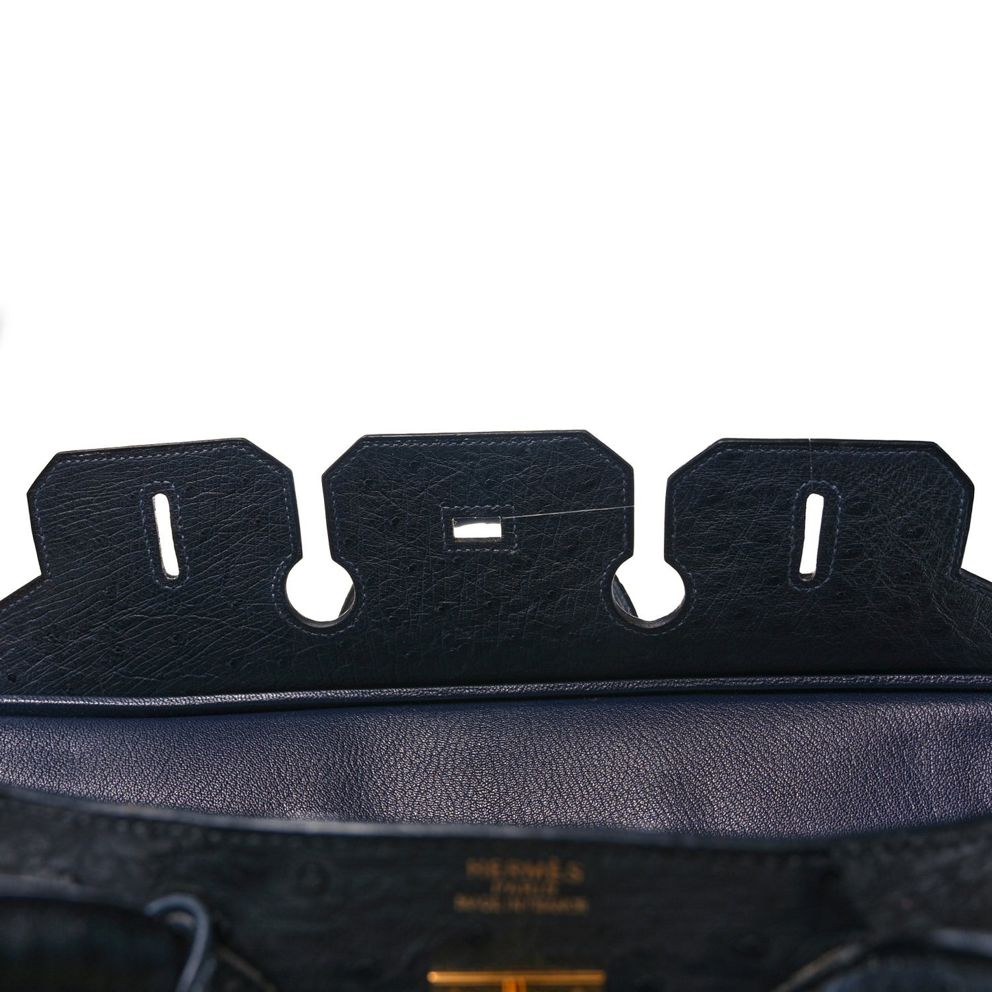 Ostrich Birkin 35 Bleu Indigo