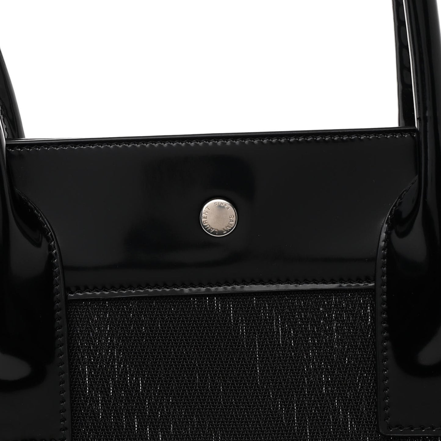 Mesh Patent Rive Gauche Tote Black