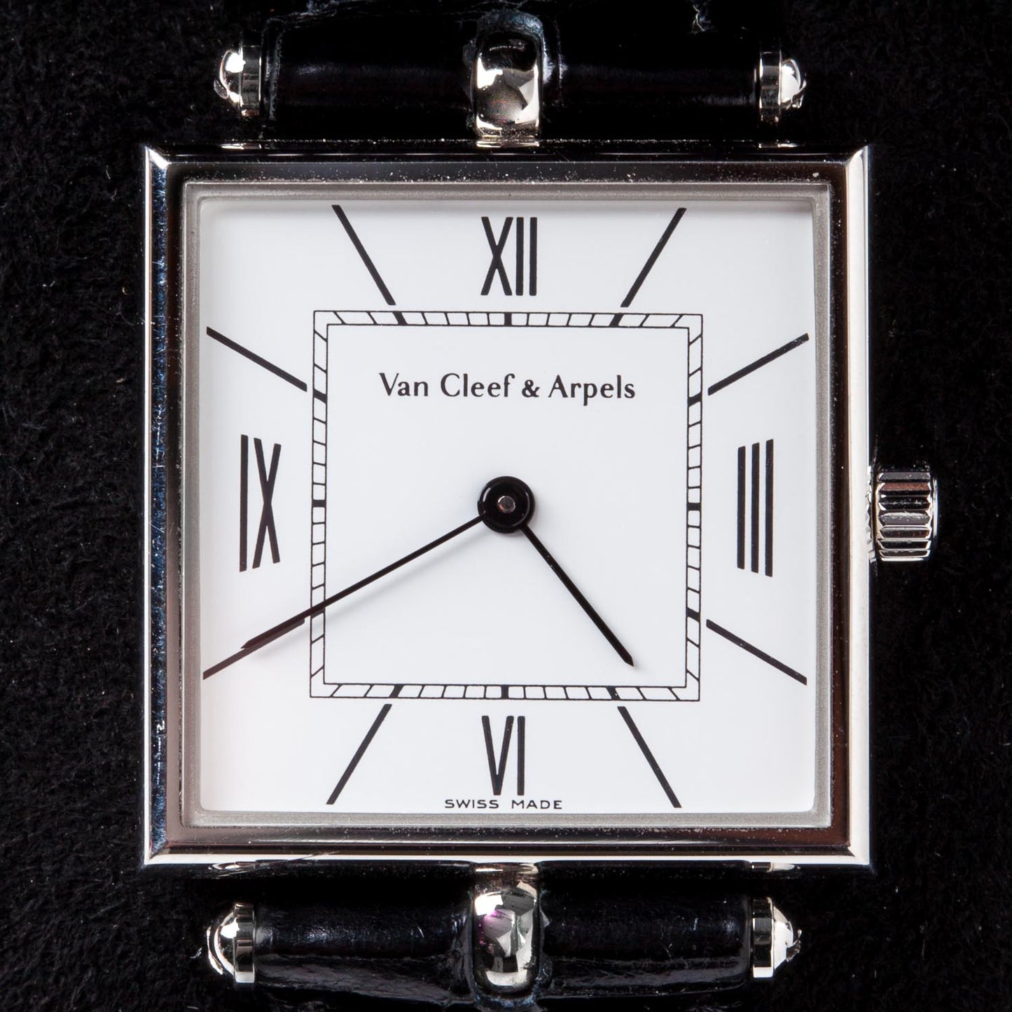 Stainless Steel Alligator 27mm Classic Square Quartz Watch