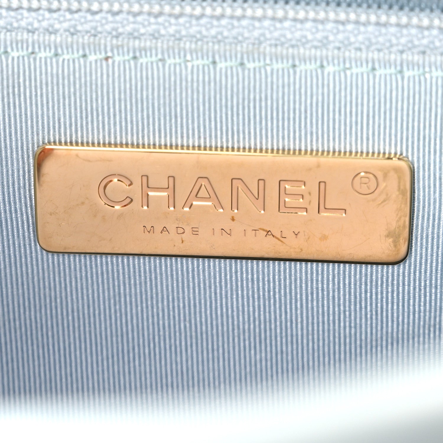 Chanel Lambskin Quilted Large Chanel 19 Flap Light Blue 6 of 11