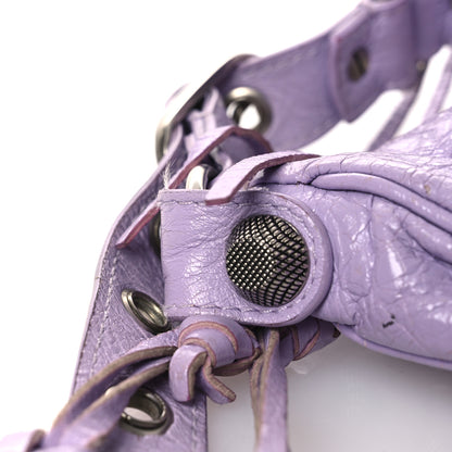 Balenciaga Extra Supple Calfskin Crocodile Embossed Le Cagole Shoulder Bag XS Lilac 12 of 18
