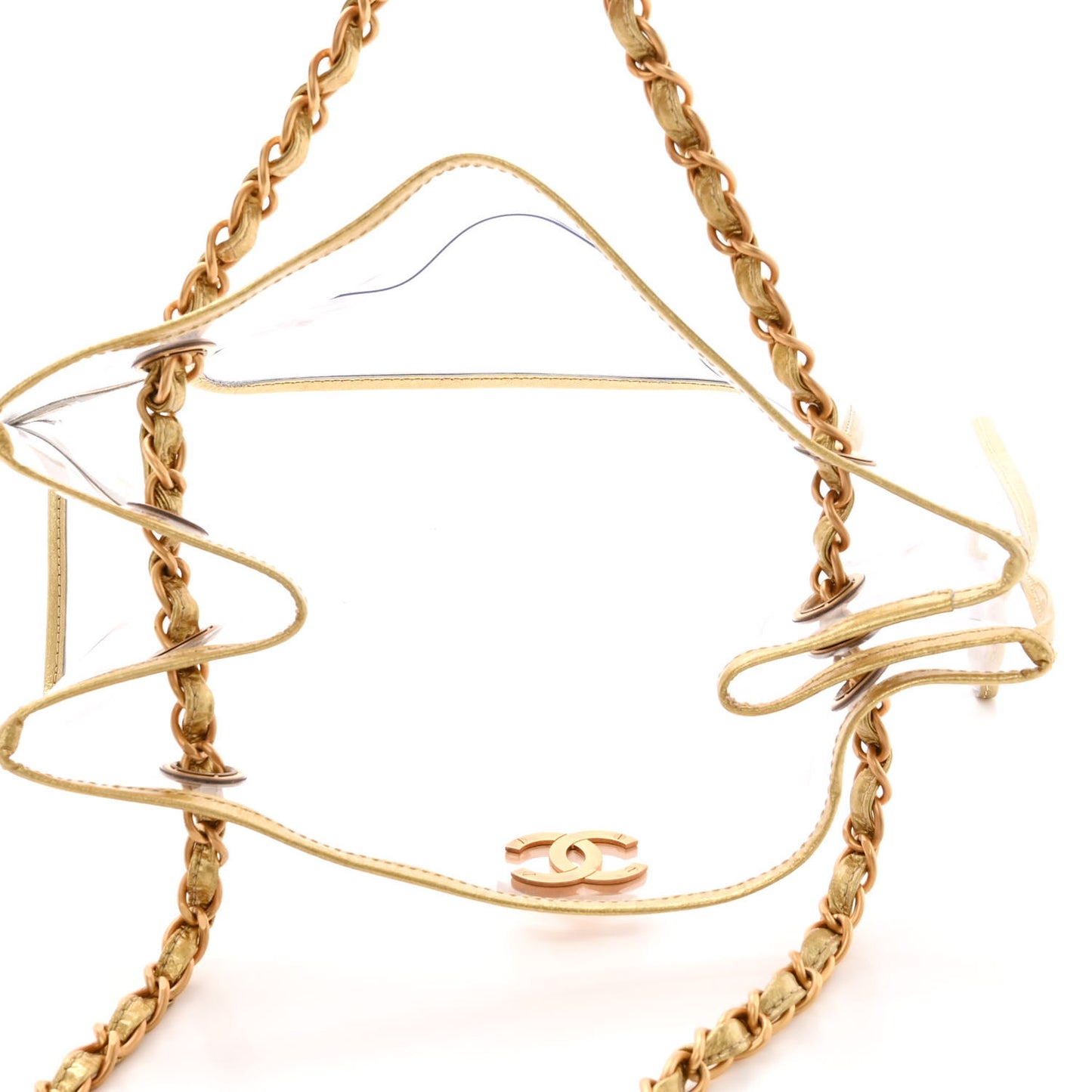 Vinyl Naked Tote Gold