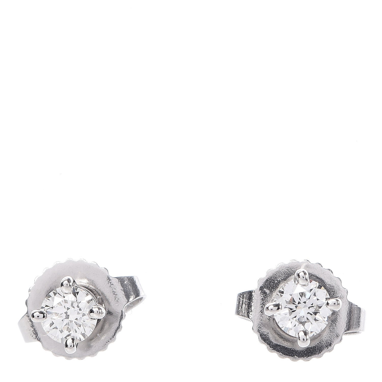 Tiffany Platinum Diamond .22ctw Solitaire Earrings 2 of 6