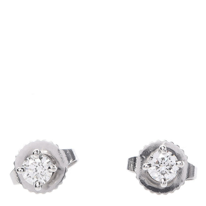Tiffany Platinum Diamond .22ctw Solitaire Earrings 2 of 6