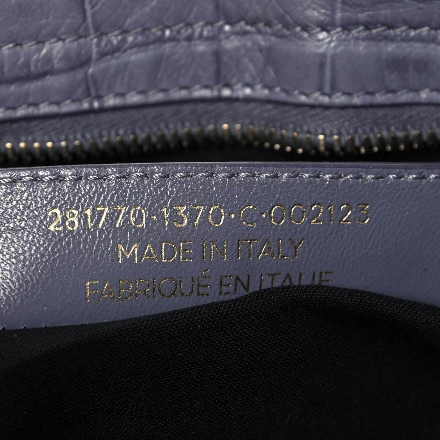 Balenciaga Calfskin Crocodile Embossed Giant 12 Gold Hardware City Gris Beton 7 of 13