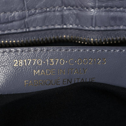 Balenciaga Calfskin Crocodile Embossed Giant 12 Gold Hardware City Gris Beton 7 of 13