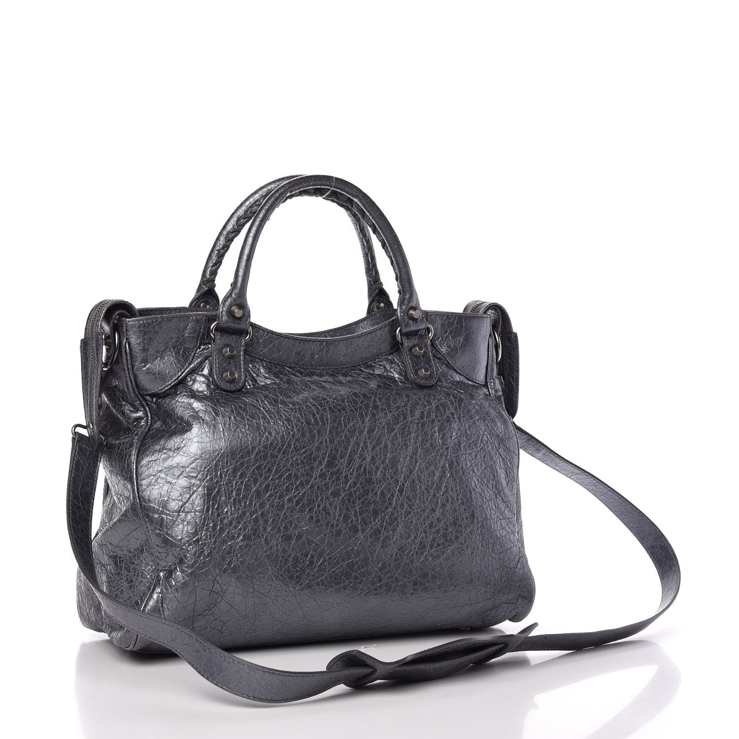 Balenciaga Metallic Agneau Classic Hardware Argent Fonce 4 of 10
