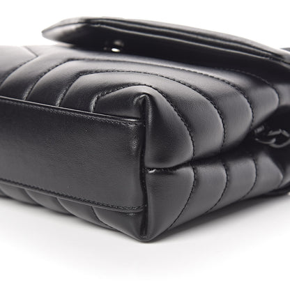 Saint Laurent Calfskin Y Quilted Monogram Toy Loulou Crossbody Bag Black 11 of 11