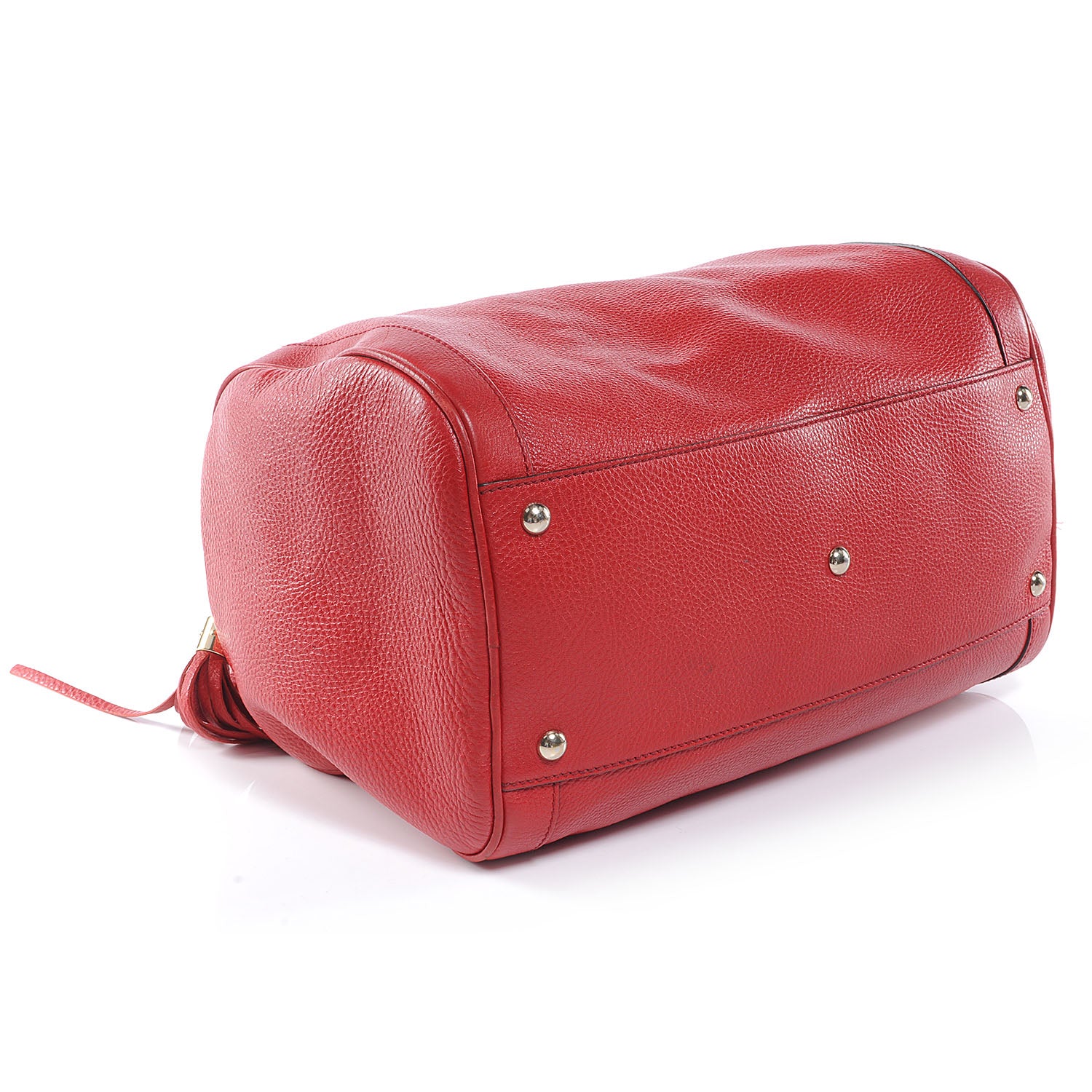 Gucci Pebbled Calfskin Medium Soho Boston Red 4 of 7