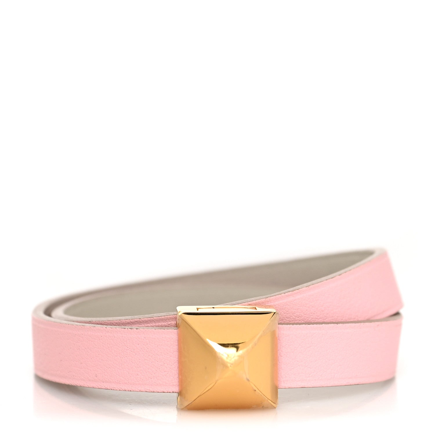 Hermes Swift Medor Infini Double Tour Bracelet T3 Rose Sakura Gris Perle 1 of 4