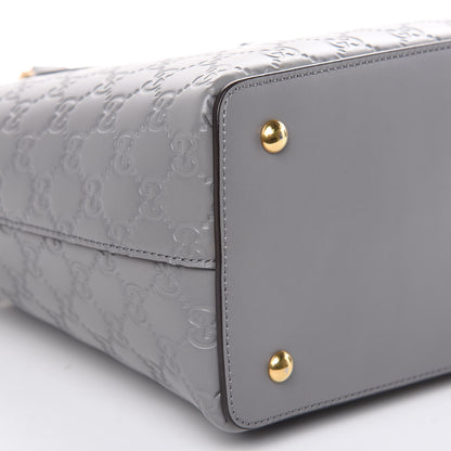 Gucci Guccissima Linea A Foldover Tote Storm Grey 8 of 9