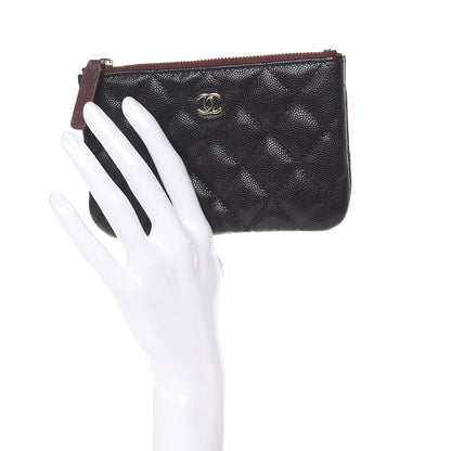 Chanel Caviar Quilted Small Cosmetic Case Black 2 of 8