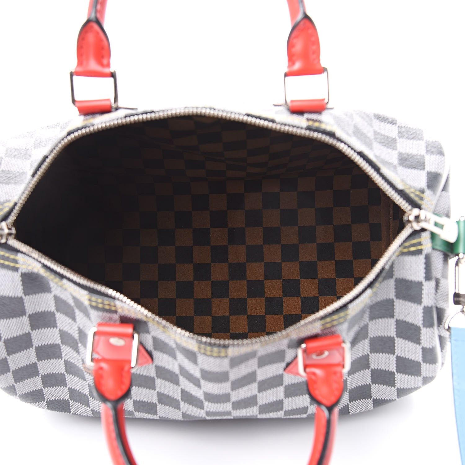 Louis Vuitton Damier Speedy Bandouliere 30 Black White 5 of 10