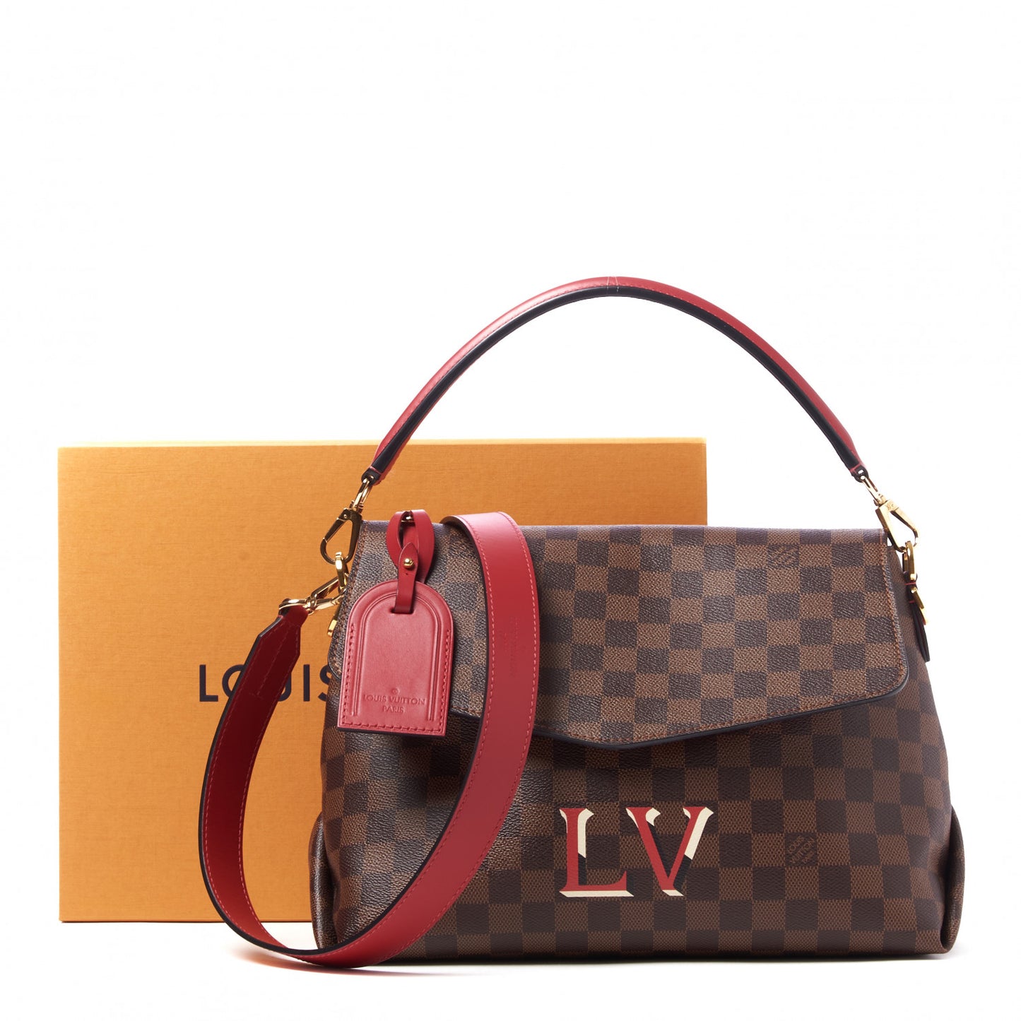 Damier Ebene Beaubourg MM Scarlet