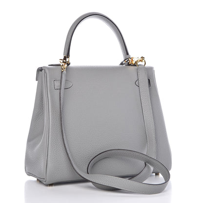 Hermes Togo Kelly Retourne 25 Gris Mouette 3 of 35