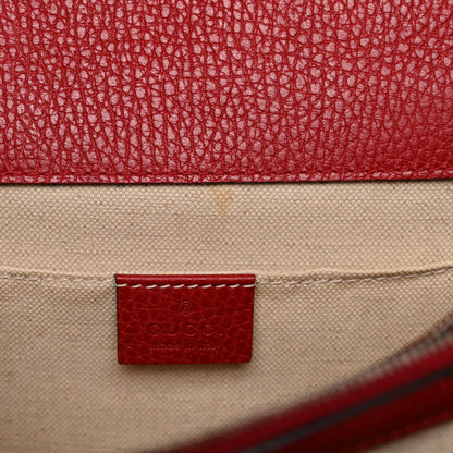 Gucci Dollar Calfskin Crystal Web Medium Dionysus Bamboo Top Handle Bag Hibiscus Red Black Diamond 12 of 14