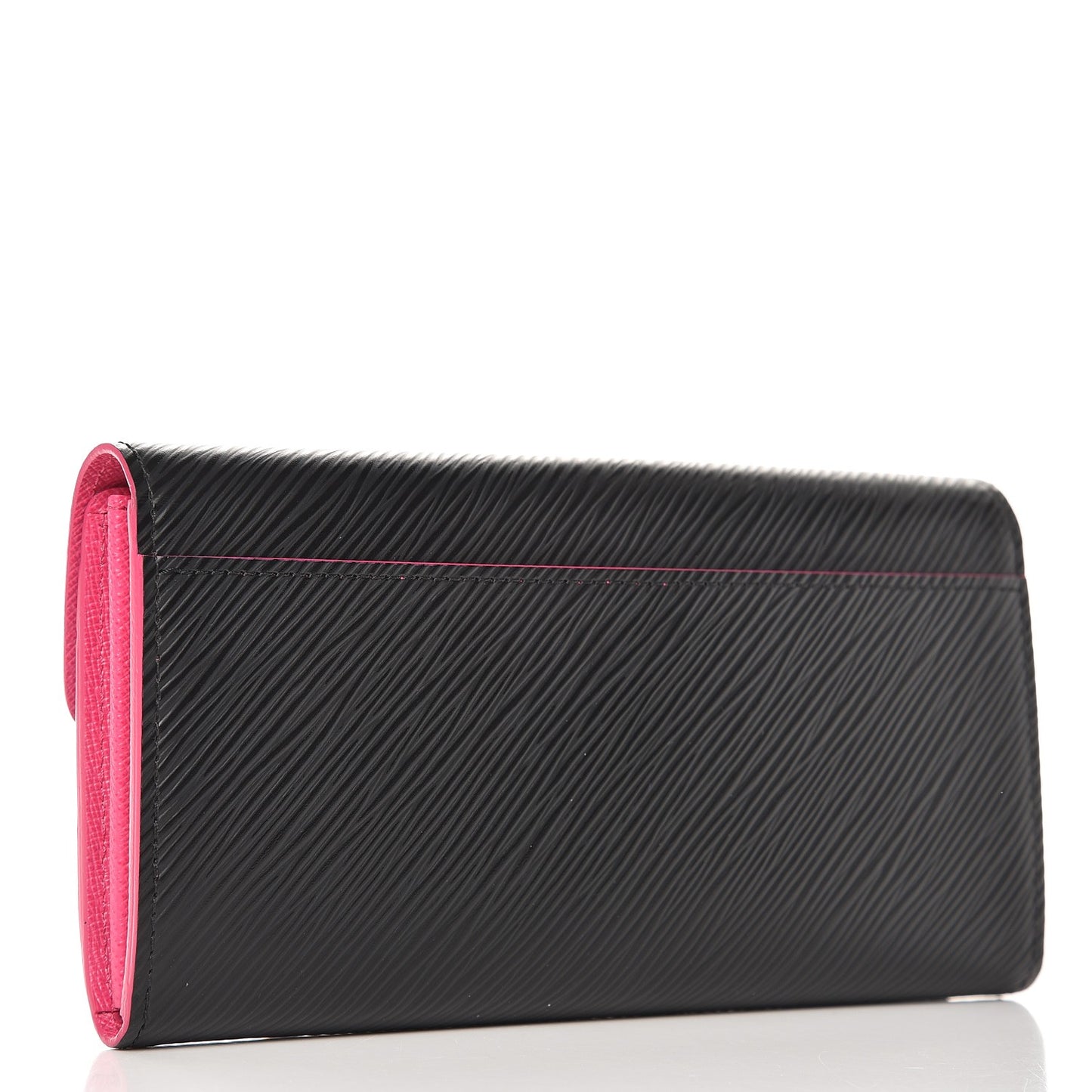 Epi Sarah Wallet NM Black Hot Pink