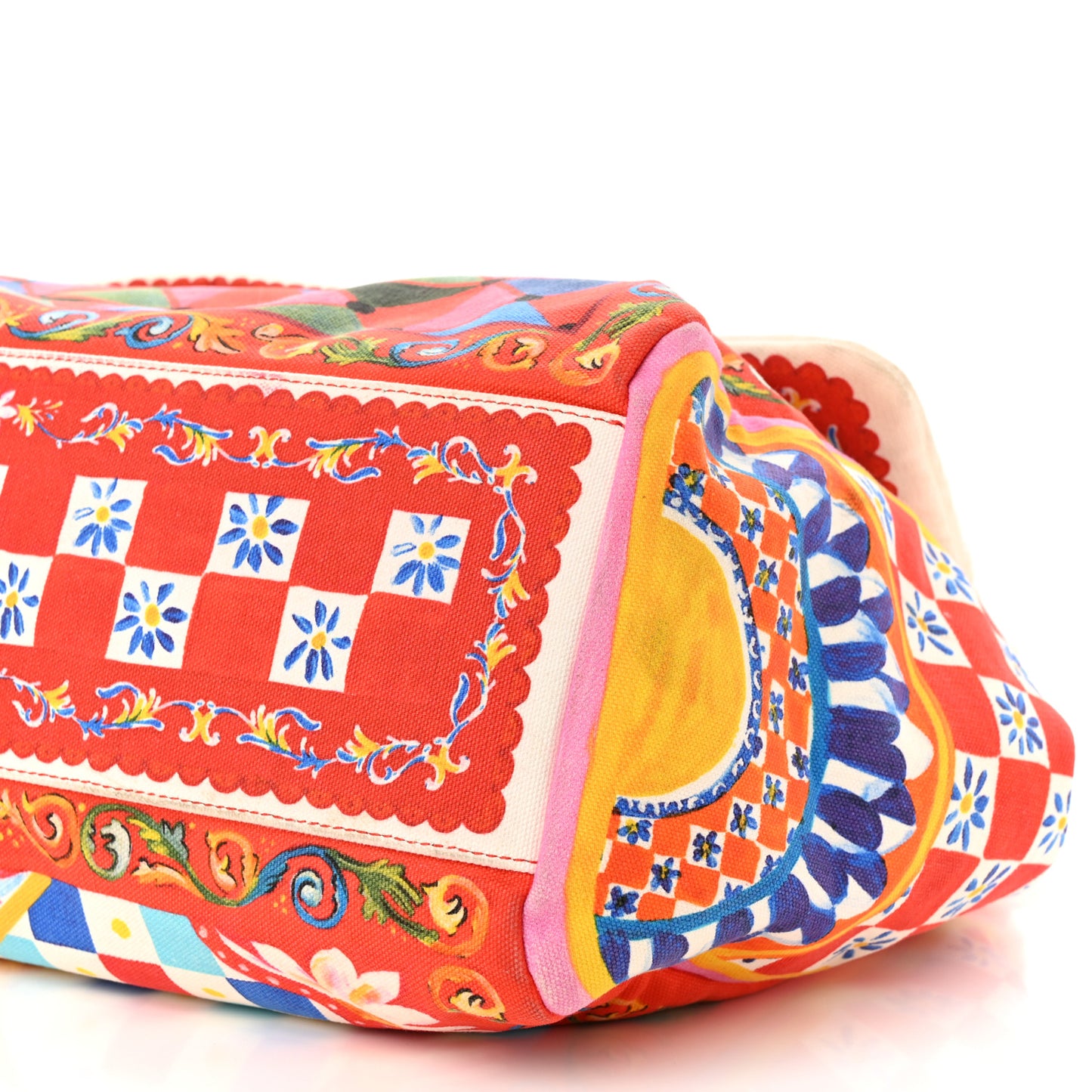 Canvas Printed Extra Large Miss Sicily Satchel Multicolor