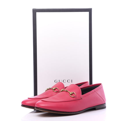 Gucci Lambskin Womens Brixton Horsebit Loafers 38 Hot Pink 9 of 9