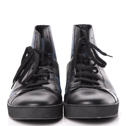 Louis Vuitton Damier Graphite Rope High Top Sneakers 6.5 Blue 2 of 12