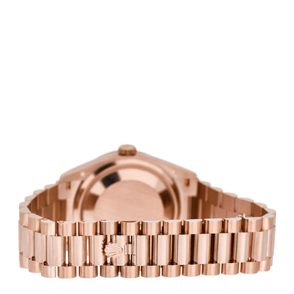 Rolex 18K Everose Gold Diamond 36mm Oyster Perpetual Day-Date President Watch Brown Ombre 128345RBR 3 of 5