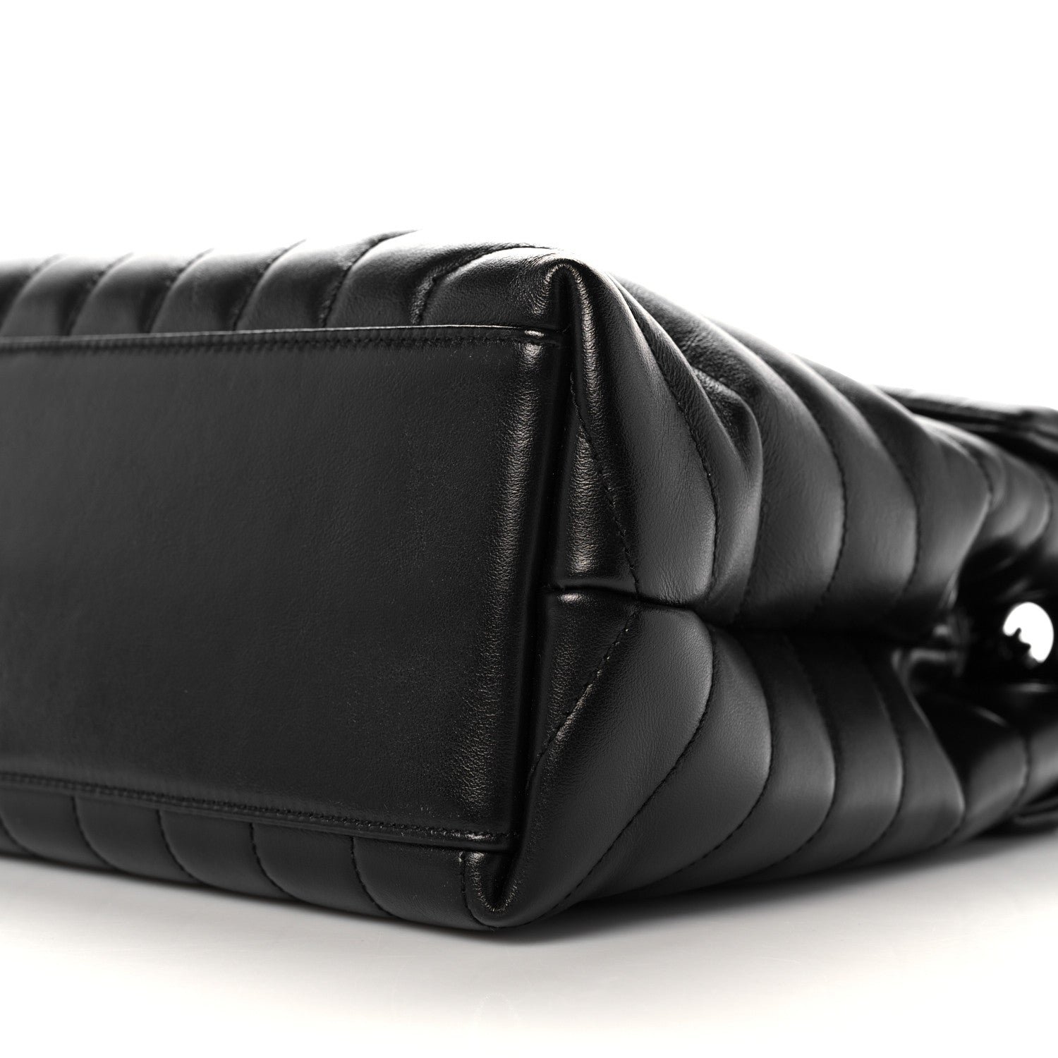 Saint Laurent Calfskin Y Quilted Monogram Medium Loulou Chain Satchel Black 9 of 10