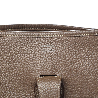 Hermes Taurillon Clemence Evelyne III GM Etoupe 6 of 11