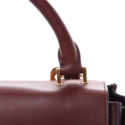 Celine Smooth Calfskin Suede Medium Trapeze Burgundy 12 of 15