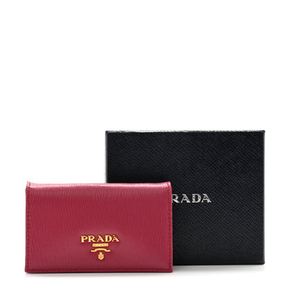 Prada Vitello Move Bi-Fold Card Holder Wallet Ibisco 10 of 10