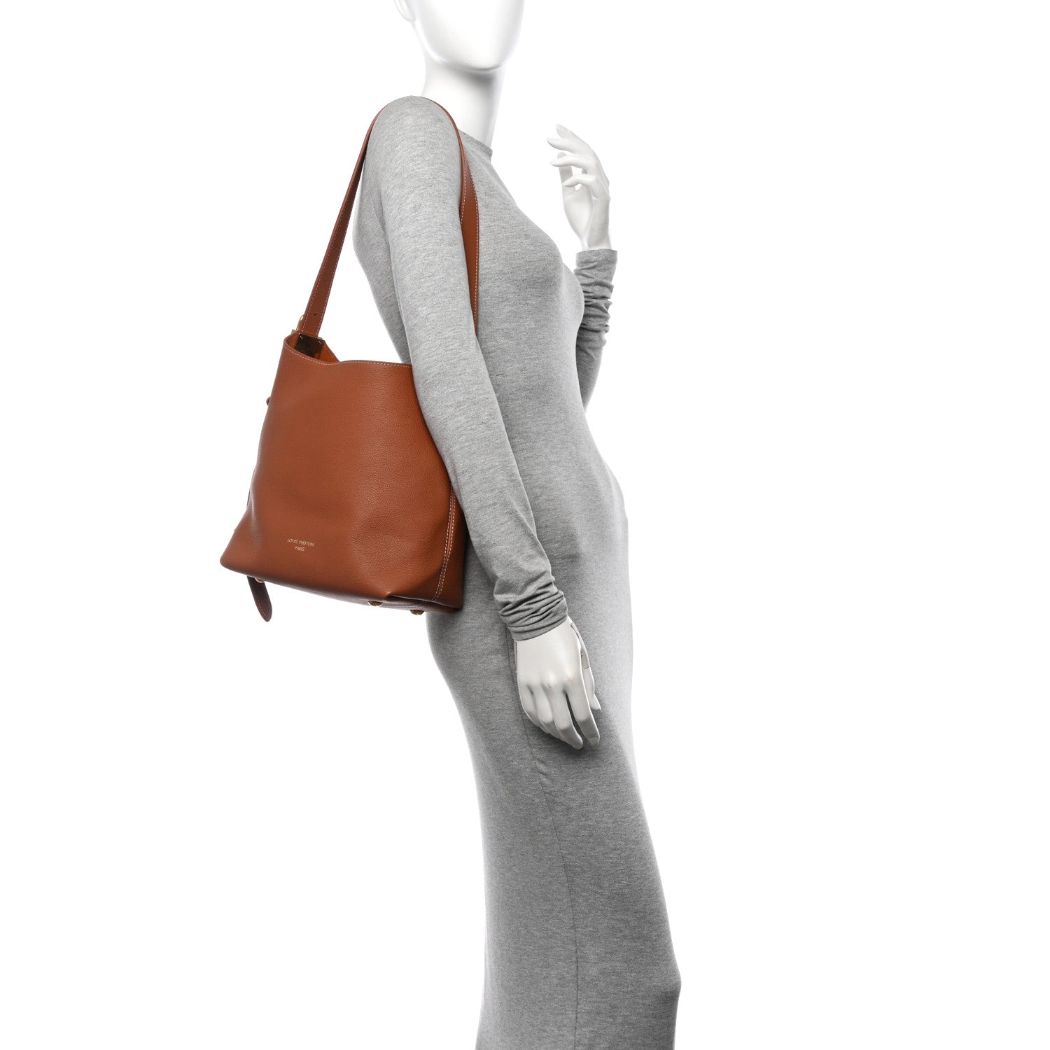 Louis Vuitton Grained Calfskin Low Key Hobo PM Cognac 2 of 10