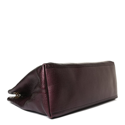 Gucci Metallic Cellarius Calfskin Medium Soho Chain Shoulder Bag Classic Burgundy 4 of 16