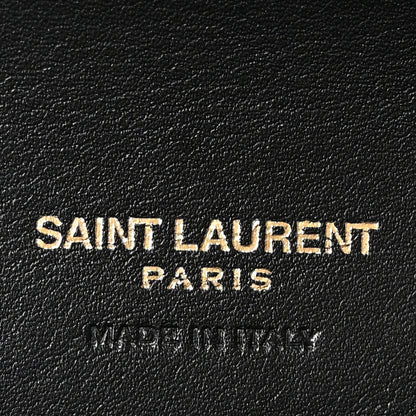 Saint Laurent Nappa Patent Calfskin Two-Toned Monogram Pouch Alabastro Black 6 of 10