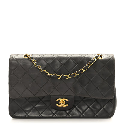 Chanel Lambskin Quilted Medium Double Flap Black 1 of 9