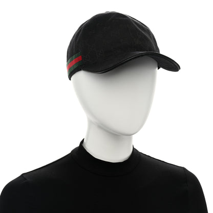 Gucci Monogram Web Baseball Hat XL Black 2 of 10