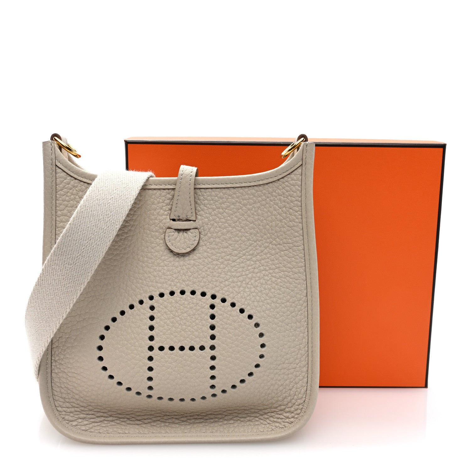 Hermes Taurillon Clemence Amazone Evelyne TPM Beton 1979039