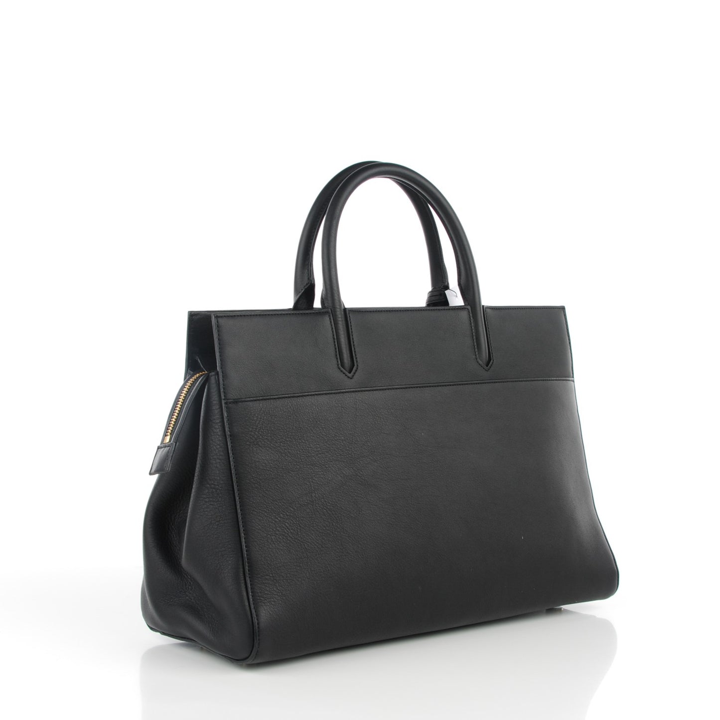Smooth Calfskin Medium Cabas Rive Gauche Black