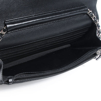 Chanel Caviar Timeless CC Wallet on Chain WOC Black 5 of 9