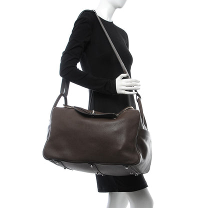 Hermes Taurillon Clemence Lindy 45 Chocolate 2 of 11