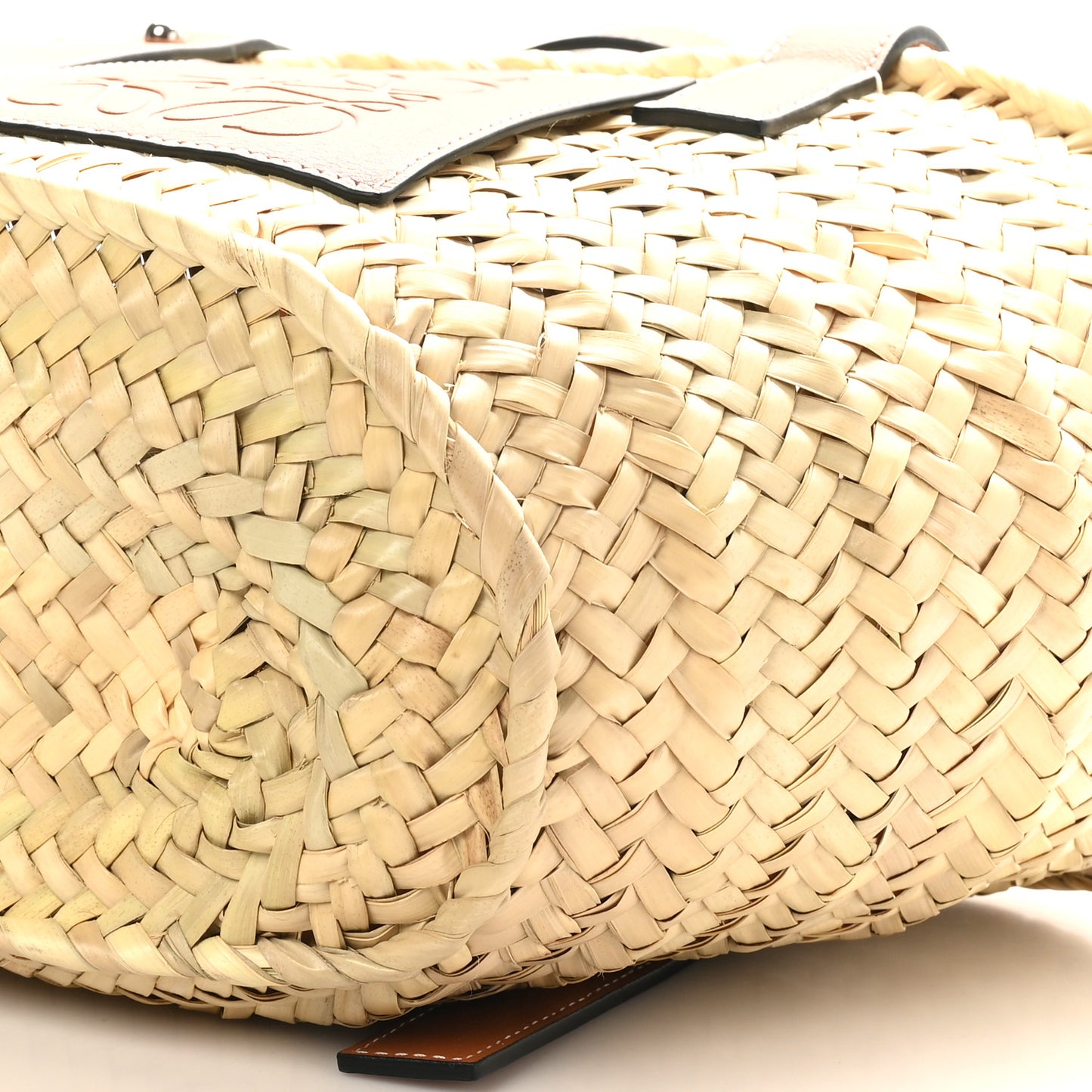 Raffia Small Basket Tote Bag Natural Tan