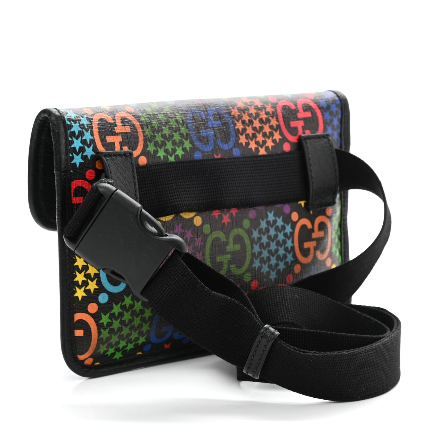 GG Supreme Monogram Psychedelic Slim Belt Bag Black