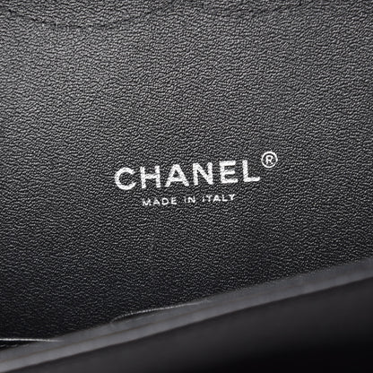 Chanel Lambskin Chevron Quilted Maxi Double Flap So Black 7 of 13