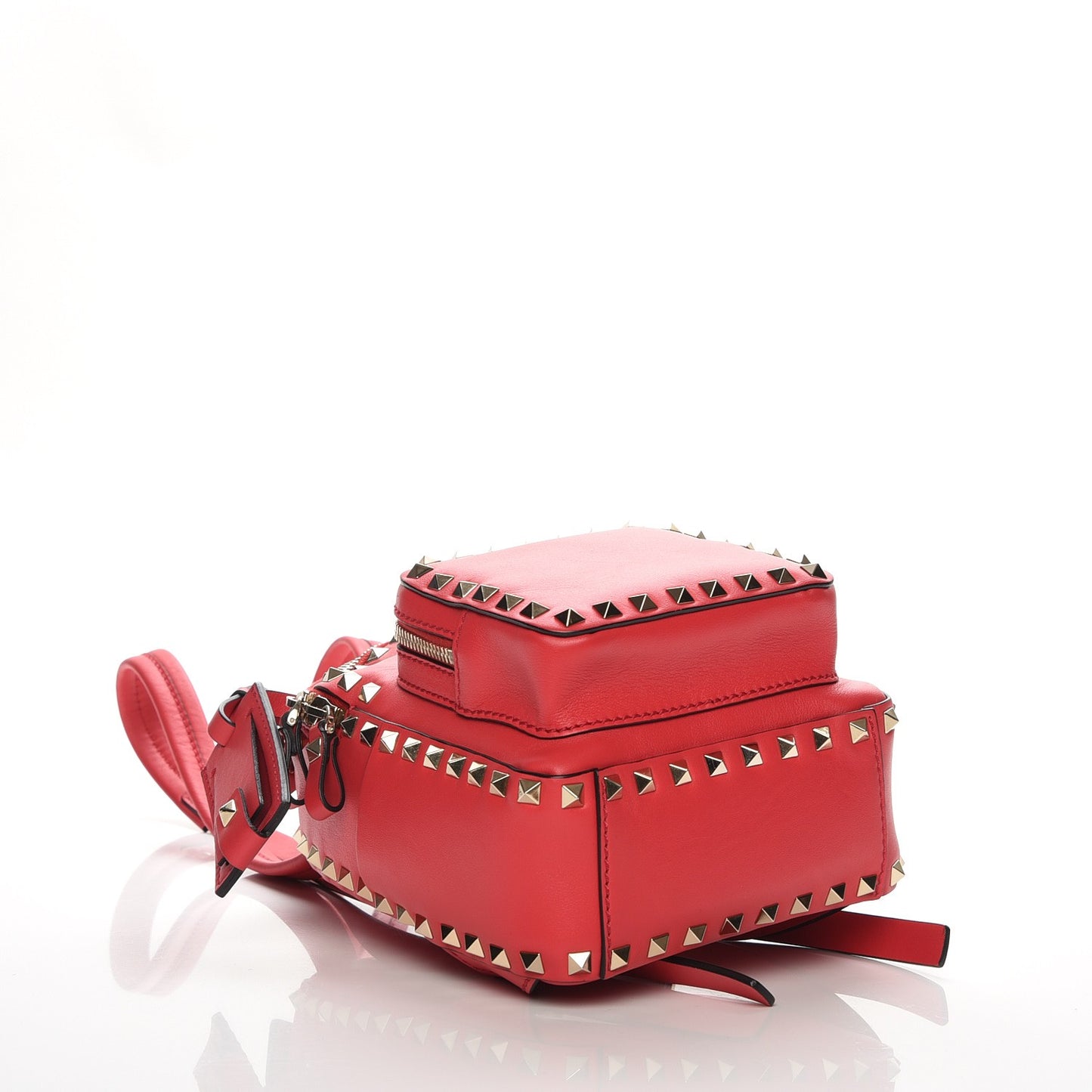 Calfskin Mini Rockstud Backpack Deep Fuxia